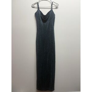 All That Jazz Women's SM Sleeveless Green Dress Slinky Sexy Vamp Holiday Xmas